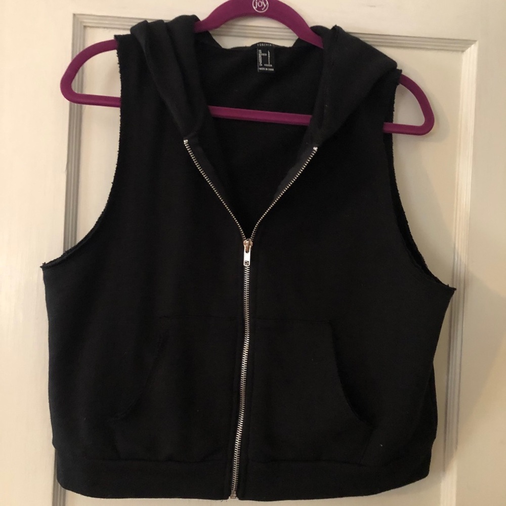 Soft, Comfy Hooded Vest with Zippers and Pockets